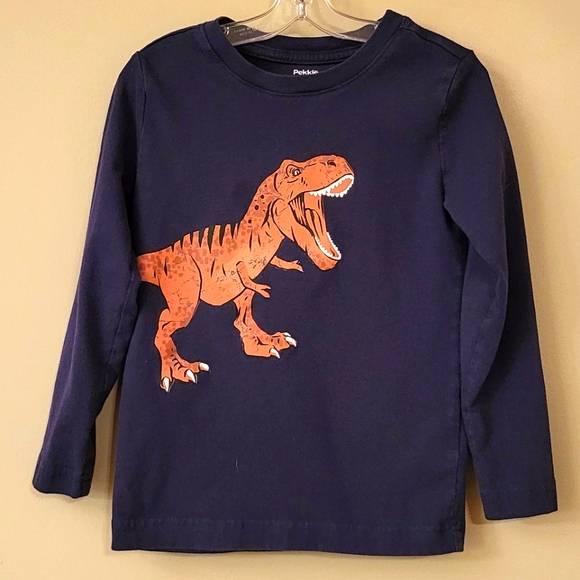 Navy dinosaur long sleeved tee shirt - Picture 1 of 3